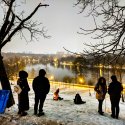 Zăpada în parcul Tineretului