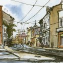 Calea Văcărești, piața Căuzași spre Sfânta Vineri