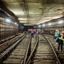 In tunel langa Piata Unirii - Metrou Bucuresti