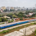 Privind spre Gara de Nord din cladirea ISAF
