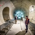 In tunel spre statia de metrou Favorit