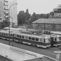 Statia de tramvai Gara Basarab-vedere de pe pasarela Basarab 03.05.1975
