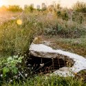 Groapă rămasă în urma demolărilor - Parcul Natural Văcărești