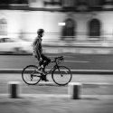 Biker on Victoriei street