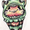Graffiti pe scarile interioare ale MNAC