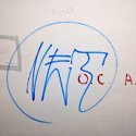 Graffiti pe scarile interioare ale MNAC