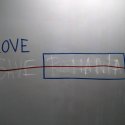 Graffiti pe scarile interioare ale MNAC
