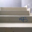 Graffiti pe scarile interioare ale MNAC