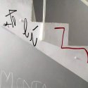 Graffiti pe scarile interioare ale MNAC