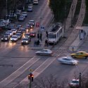 Trafic lejer de seară la Piața Rm. Sărat, 2007