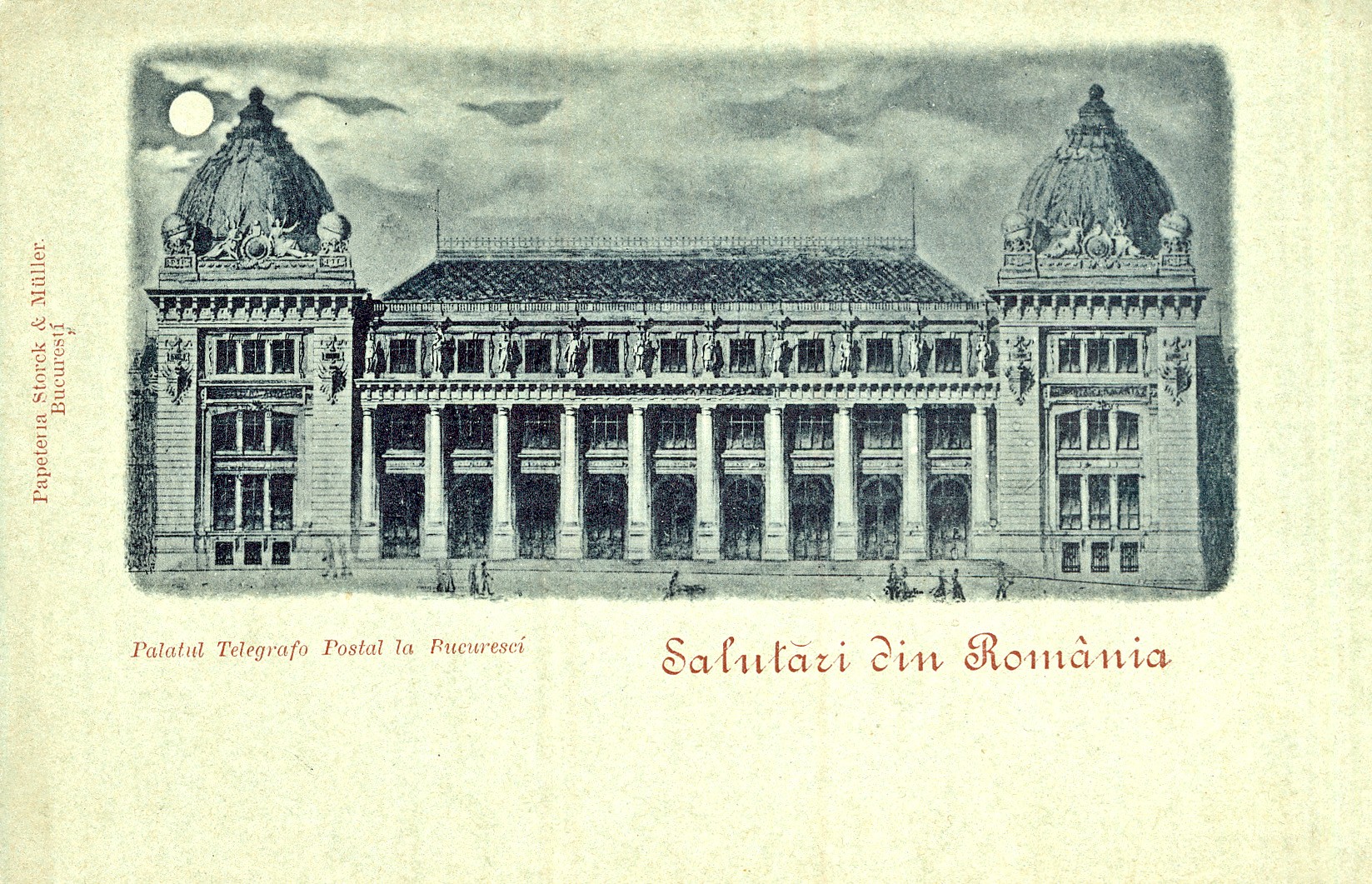Palatul Poştelor, actualul Muzeul de Istorie a României (fotografie cca. 1900)