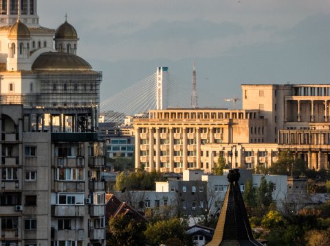 Vedere spre Pasajul Basarab - Șoseaua Olteniței