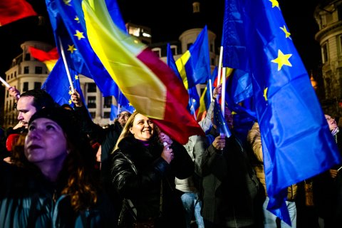 Protest Pro Europa - Piața Universității