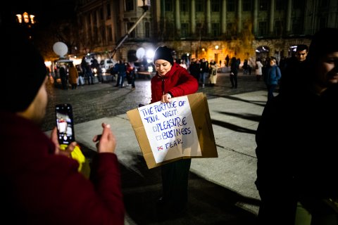 Protest Pro Europa - Piața Universității