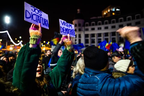 Protest Pro Europa - Piața Universității