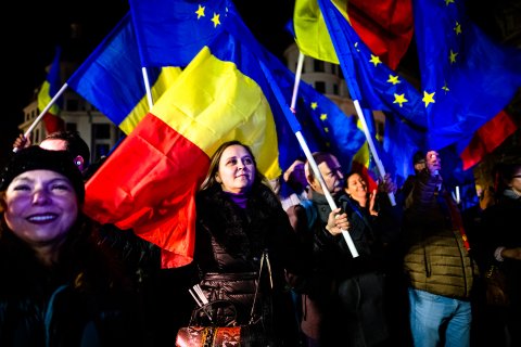 Protest Pro Europa - Piața Universității