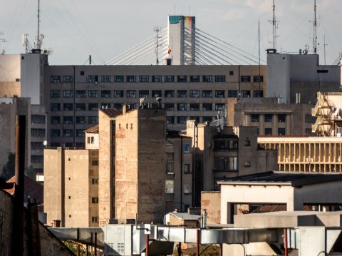 Vedere spre Palatul CFR - Strada Eforie