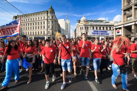 Meeting elevi - Calea Victoriei