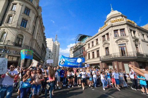 Meeting elevi - Calea Victoriei