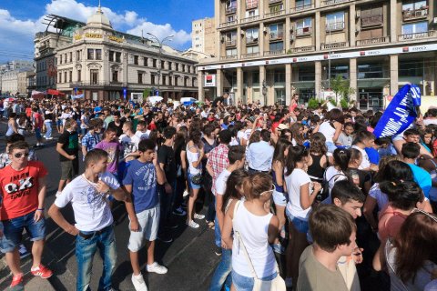 Meeting elevi - Calea Victoriei