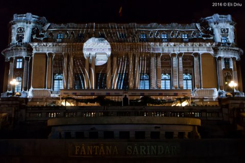 Video Mapping la Cercul Militar National @Spotlight Bucharest International Light Festival 2016