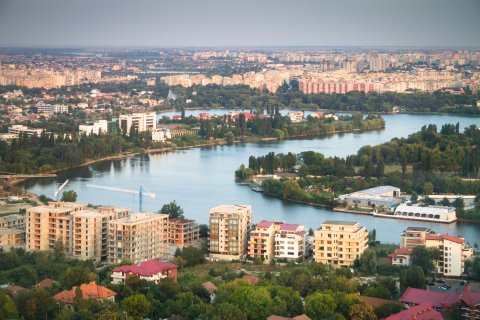 Vedere din Skytower - Lacul Tei