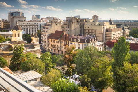 Biserica Boteanu vazuta de pe Magheru One