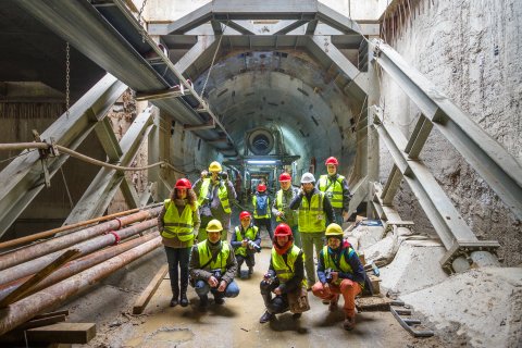 In tunel - Santier metrou Drumul Taberei