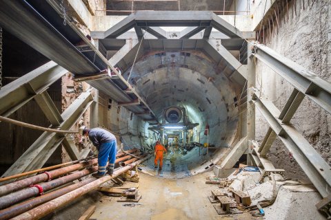 In tunel - Santier metrou Drumul Taberei