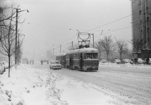 Tramvai EP linia 2 Calea Giulesti 08.01.1980