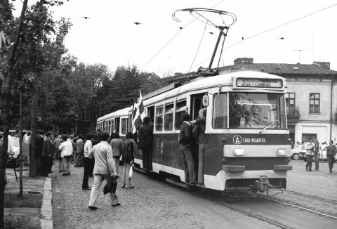 Tramvai EPT linia 3 Stadionul Republicii joaca Rapidul 01.10.1978