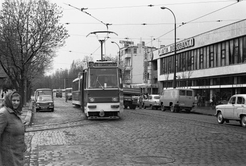 Tramvai V3A linia 5 Piata Dorobanti 08.04.1976
