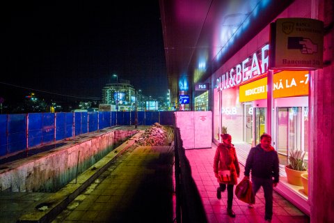 Santier acces metrou - Magazinul Unirea