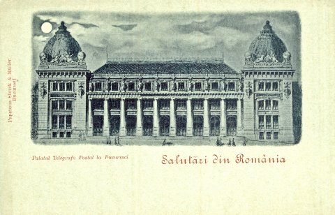 Palatul Poştelor, actualul Muzeul de Istorie a României (fotografie cca. 1900)