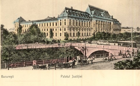 Palatul de justiție și podul Rahova