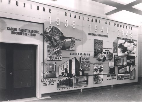Expoziție - Panoul cu realizări şi proiecte din 1938, 1941, 1943
