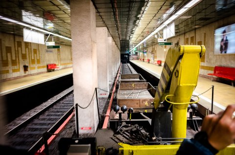 In drezina la Mihai Bravu - Metrou Bucuresti