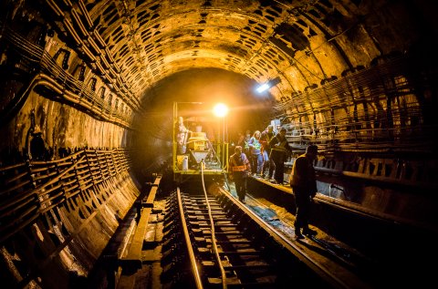 Lucrari in tunel langa Nicolae Grigorescu - Metrou Bucuresti