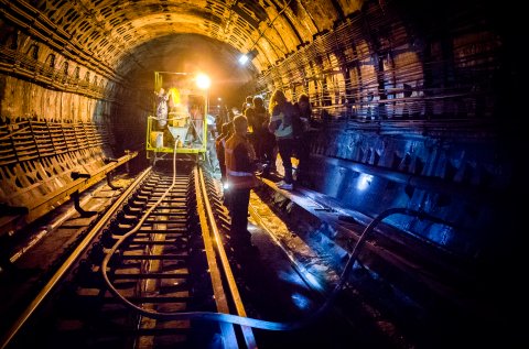 Lucrari in tunel langa Nicolae Grigorescu - Metrou Bucuresti