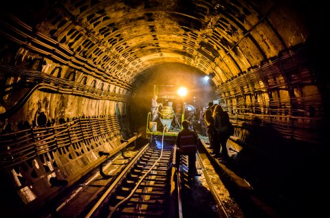 Lucrari in tunel langa Nicolae Grigorescu - Metrou Bucuresti