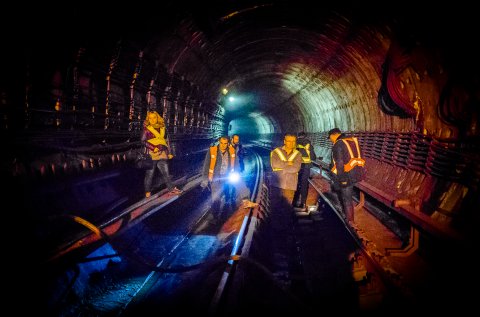 Lucrari in tunel langa Nicolae Grigorescu - Metrou Bucuresti