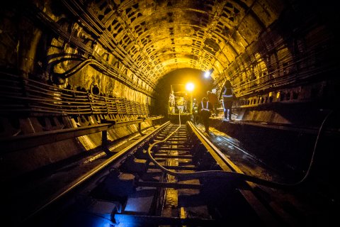 Lucrari in tunel langa Nicolae Grigorescu - Metrou Bucuresti