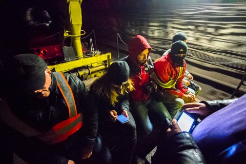 In tunel spre Mihai Bravu - Metrou Bucuresti