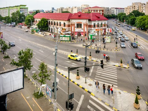 Bulevardul Dimitrie Cantemir vazut din Liceul Gheorghe Sincai