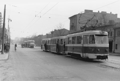 Tramvai linia 24 Calea Griviței 29.02.1976