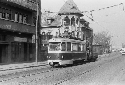 Tramvai utilitar pe Lizeanu 20.11.1978