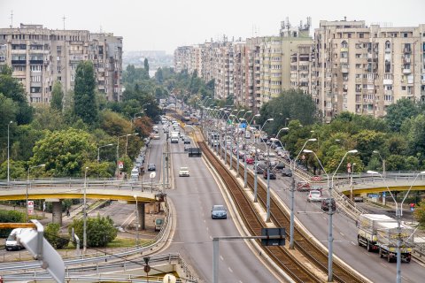 Calea Crangasi vazuta din cladirea ISAF