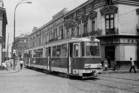 Tramvai LHB 5301 linia 19 Calea Văcărești 23.06.1977