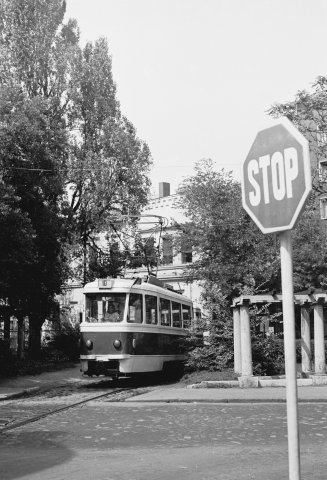 Tramvai linia 10 str. Budișteanu 24.08.1976