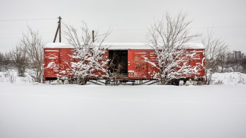 Vagon abandonat - Strada Dumitru Iordan